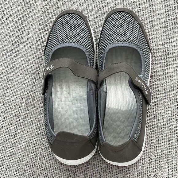 Amazon Comfort Non Slip Shoes Mesh Walking Sneaker Gray Mary Jane Size 39 8.5 - Picture 4 of 6